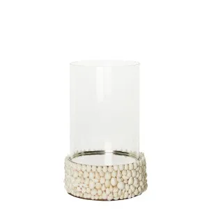 Sea Shell Hurricane Candle Holder Medium by Florabelle Living, a Lanterns for sale on Style Sourcebook