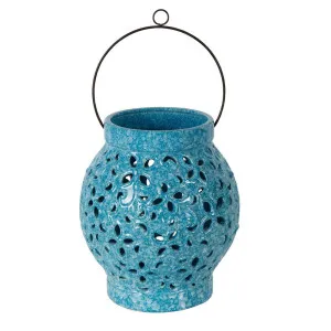 Positano Hurricane Large Blue by Florabelle Living, a Lanterns for sale on Style Sourcebook