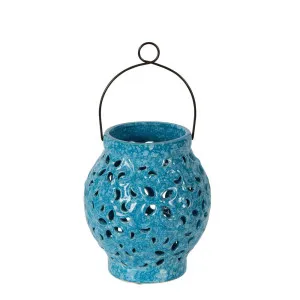 Positano Hurricane Small Blue by Florabelle Living, a Lanterns for sale on Style Sourcebook