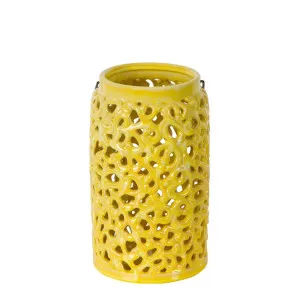Portofino Hurricane Yellow by Florabelle Living, a Lanterns for sale on Style Sourcebook