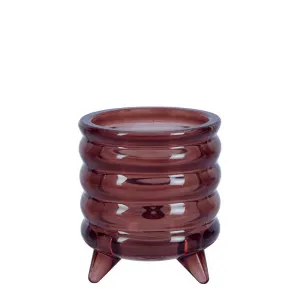 Ripple Tealight Holder Small Mulberry by Florabelle Living, a Lanterns for sale on Style Sourcebook