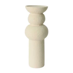 Warlet Ceramic Candle Stand Ivory by Florabelle Living, a Lanterns for sale on Style Sourcebook