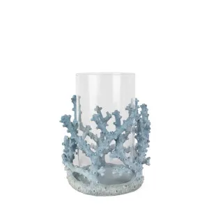Coral Candle Holder Small Blue by Florabelle Living, a Lanterns for sale on Style Sourcebook