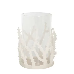 Coral Candle Holder Large White by Florabelle Living, a Lanterns for sale on Style Sourcebook