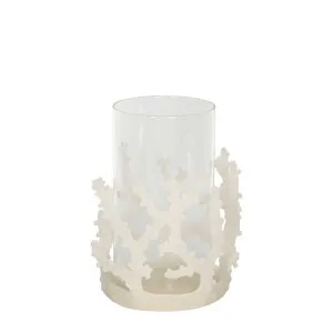 Coral Candle Holder Small White by Florabelle Living, a Lanterns for sale on Style Sourcebook