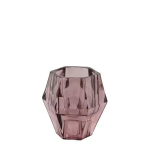 Manon Glass Candle Stand Amethyst by Florabelle Living, a Lanterns for sale on Style Sourcebook