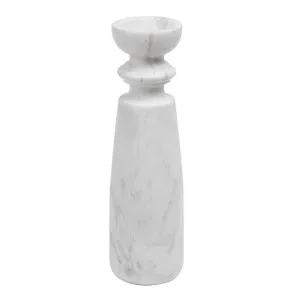Santiago Marble Candle Stick Extra Large White by Florabelle Living, a Lanterns for sale on Style Sourcebook