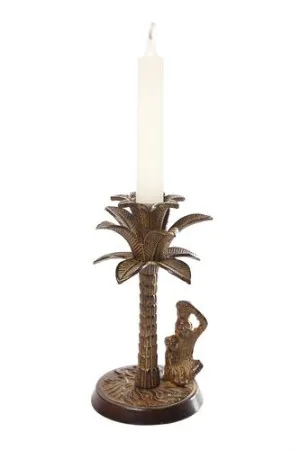 Palm Tree Candle Holder Brown by Florabelle Living, a Lanterns for sale on Style Sourcebook