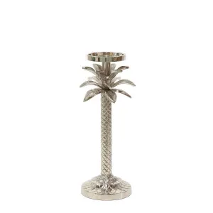 Raffles Palm Candle Stick Silver Small by Florabelle Living, a Lanterns for sale on Style Sourcebook
