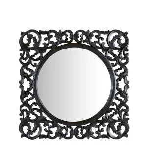 Astawa Lattice Mirror 80X80Cm Black by Florabelle Living, a Mirrors for sale on Style Sourcebook