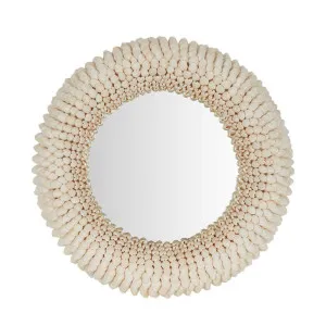 Terrigal Round Mirror 40X40Cm Cream by Florabelle Living, a Mirrors for sale on Style Sourcebook