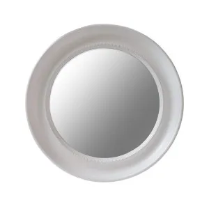 Samantha White Round Beaded Mirror by Florabelle Living, a Mirrors for sale on Style Sourcebook