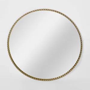 Palais Round Mirror Large Gold by Florabelle Living, a Mirrors for sale on Style Sourcebook