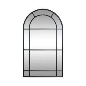 Milo Medium Iron Arched Mirror Black by Florabelle Living, a Mirrors for sale on Style Sourcebook