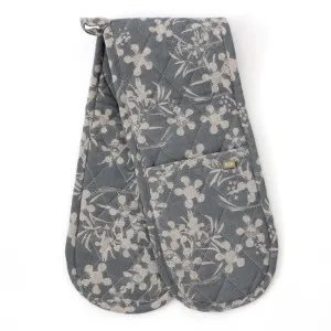 Myrtle Double Oven Glove Slate by Florabelle Living, a Oven Mitts & Potholders for sale on Style Sourcebook