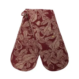 Fig Tree Double Oven Glove Ruby by Florabelle Living, a Oven Mitts & Potholders for sale on Style Sourcebook