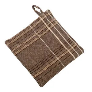 Textured Check Pot Holder Earth Brown by Florabelle Living, a Oven Mitts & Potholders for sale on Style Sourcebook