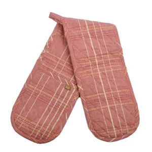 Textured Check Double Oven Glove Fig by Florabelle Living, a Oven Mitts & Potholders for sale on Style Sourcebook
