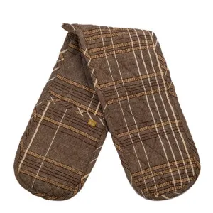 Textured Check Double Oven Glove Earth Brown by Florabelle Living, a Oven Mitts & Potholders for sale on Style Sourcebook