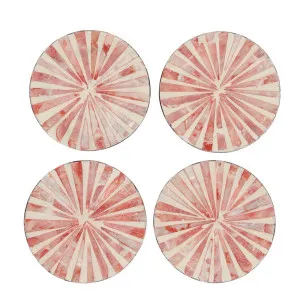 Positano Shell Coaster Set Of 4 Red by Florabelle Living, a Placemats for sale on Style Sourcebook