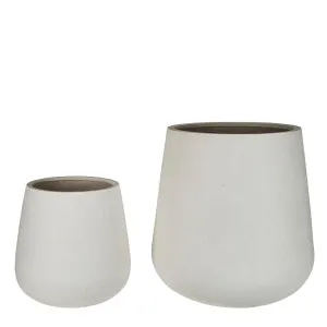 Tran Planter Set Of 2 Cream Terrazzo by Florabelle Living, a Plant Holders for sale on Style Sourcebook