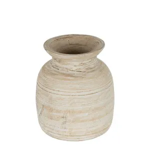 Abelia Wooden Planter Pot Natural Small by Florabelle Living, a Plant Holders for sale on Style Sourcebook