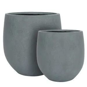 Luisa Large Planter Set Of Two Grey by Florabelle Living, a Plant Holders for sale on Style Sourcebook