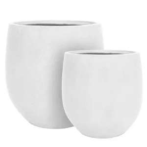 Luisa Large Planter Set Of Two White by Florabelle Living, a Plant Holders for sale on Style Sourcebook