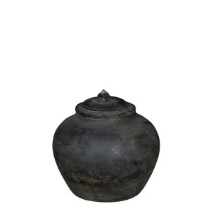 Shanxi 120 Year Terracotta Pot With Cap Small by Florabelle Living, a Plant Holders for sale on Style Sourcebook
