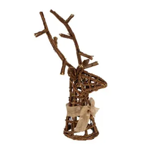 Wooder Reindeer Head Large Rattan by Florabelle Living, a Christmas for sale on Style Sourcebook