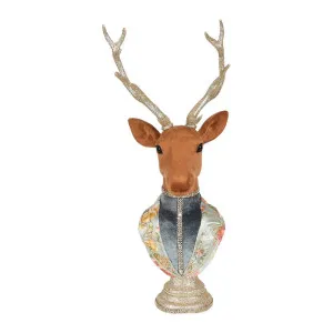 Arboir Brocade Deer Bust Large Blue by Florabelle Living, a Christmas for sale on Style Sourcebook