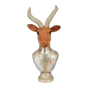 Arboir Brocade Deer Bust Small Blue by Florabelle Living, a Christmas for sale on Style Sourcebook