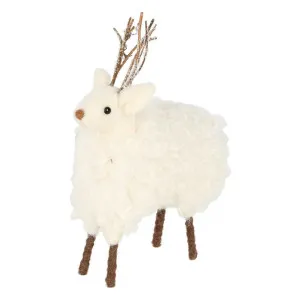 Andie Felt Deer Small White by Florabelle Living, a Christmas for sale on Style Sourcebook