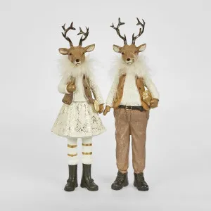 Reg And Jen Xmas Deer (Set Of 2) by Florabelle Living, a Christmas for sale on Style Sourcebook