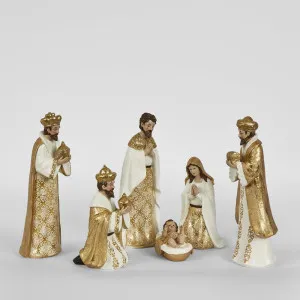 Golden Nativity Set (6 Pieces) by Florabelle Living, a Christmas for sale on Style Sourcebook