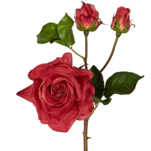 Olivia Bud Real Touch Rose Stem 53Cm Rouge by Florabelle Living, a Plants for sale on Style Sourcebook