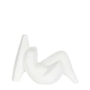 Henry Polyresin Reclining Statue White by Florabelle Living, a Statues & Ornaments for sale on Style Sourcebook
