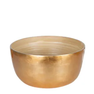 Saison Salad Bowl Gold by Florabelle Living, a Platters & Serving Boards for sale on Style Sourcebook