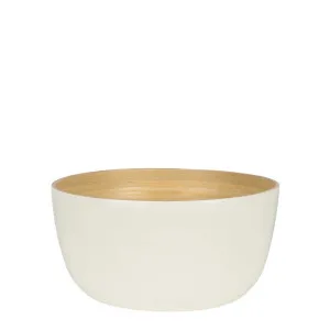 Blana Deep Bamboo Bowl White by Florabelle Living, a Platters & Serving Boards for sale on Style Sourcebook