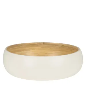 Blana Bamboo Large Bowl White by Florabelle Living, a Platters & Serving Boards for sale on Style Sourcebook