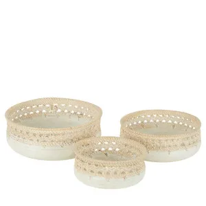 Cinta Woven Platter Set Of 3 by Florabelle Living, a Platters & Serving Boards for sale on Style Sourcebook