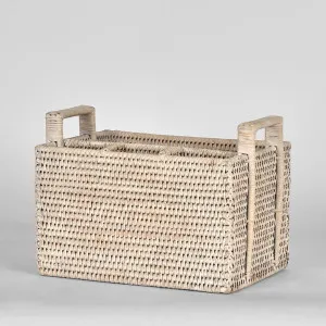 Paume Rattan Cutlery Caddy White Wash by Florabelle Living, a Platters & Serving Boards for sale on Style Sourcebook