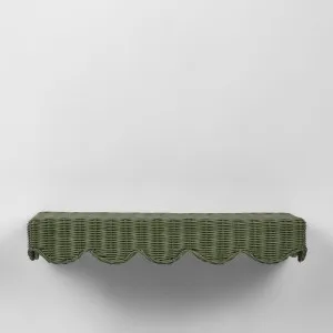 Belle Rattan Wall Shelf Green 60Cm by Florabelle Living, a Sideboards, Buffets & Trolleys for sale on Style Sourcebook