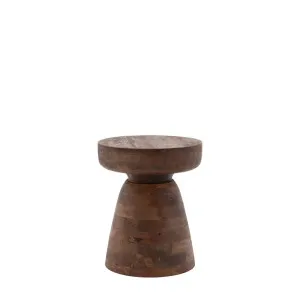 Milstead Side Table Antique Brown 360X360X460Mm by Florabelle Living, a Side Table for sale on Style Sourcebook