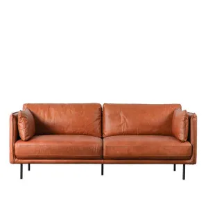 Wigmore Sofa Brown Leather by Florabelle Living, a Sofas for sale on Style Sourcebook