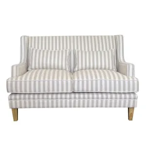 Bondi Hamptons 2 Seat Sofa Natural Stripe W/White Piping by Florabelle Living, a Sofas for sale on Style Sourcebook