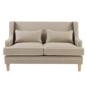 Bondi Hamptons 2 Seat Sofa Natural W/White Piping by Florabelle Living, a Sofas for sale on Style Sourcebook