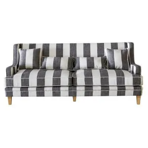 Bondi Hamptons 3 Seat Sofa Grey/Cream Stripe by Florabelle Living, a Sofas for sale on Style Sourcebook