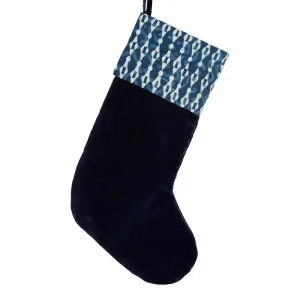 Tanese Velvet Stocking Navy Blue by Florabelle Living, a Christmas for sale on Style Sourcebook
