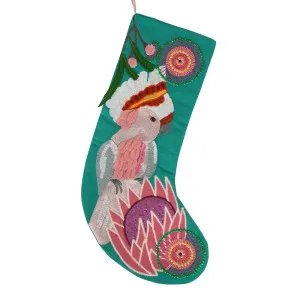 Galah Embroidered Stocking by Florabelle Living, a Christmas for sale on Style Sourcebook